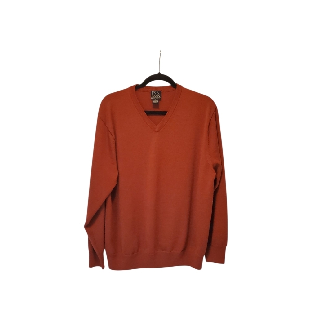 🇺🇸Jos. A. Bank V-Neck Sweater in Burnt Orange Size Xl